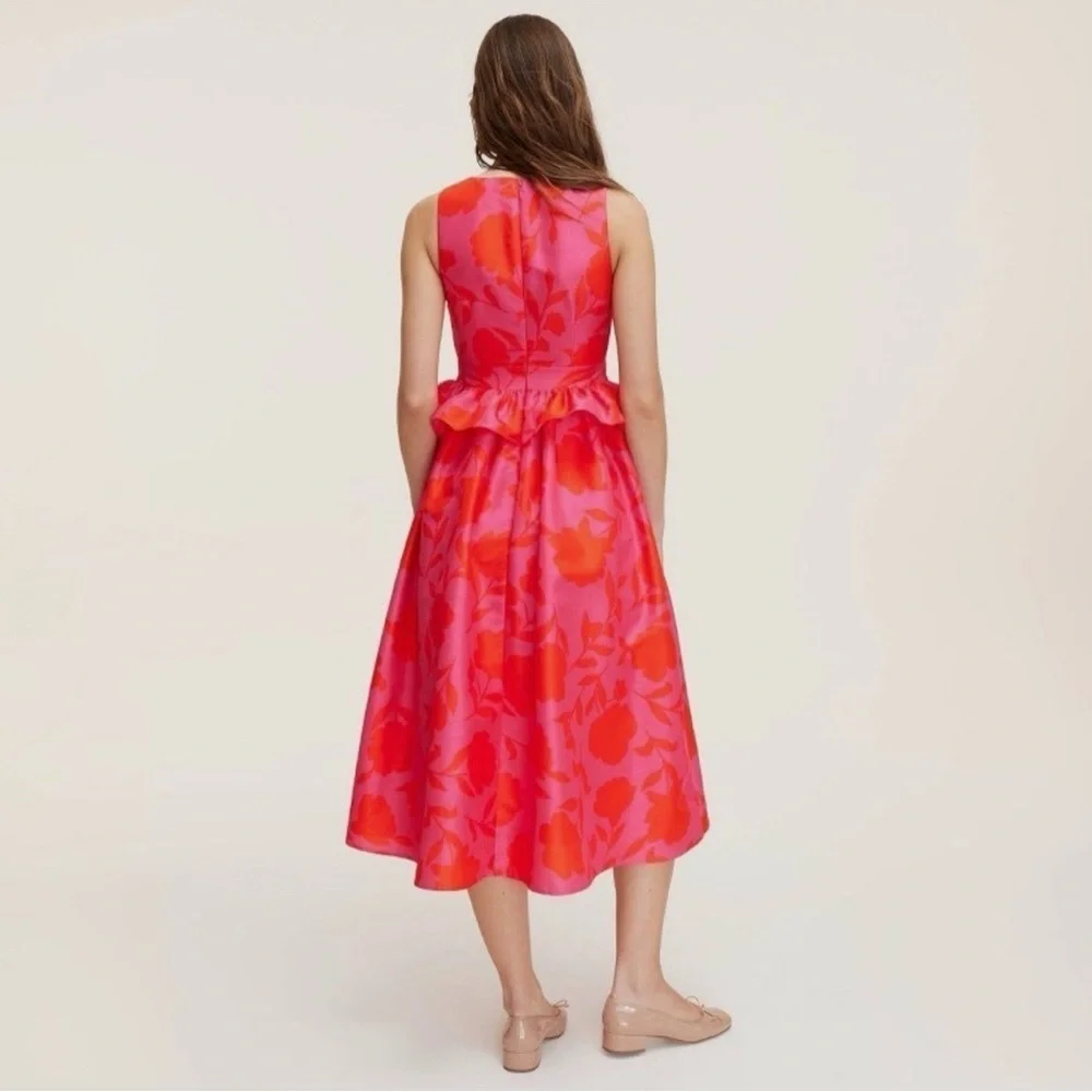 Kate Spade Target Women’s Midi Dress Rose Floral Pink Red Plus Size 20